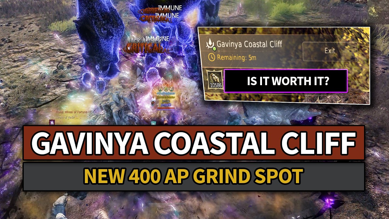 Testing 400 AP Sulfur Golems Grind Spot - Gavinya Coastal Cliff | Black Desert