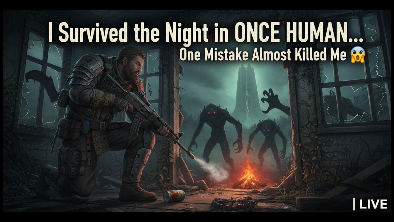 I Survived the Night in ONCE HUMAN… One Mistake Almost Killed Me 😱 | LIVE #oncehuman