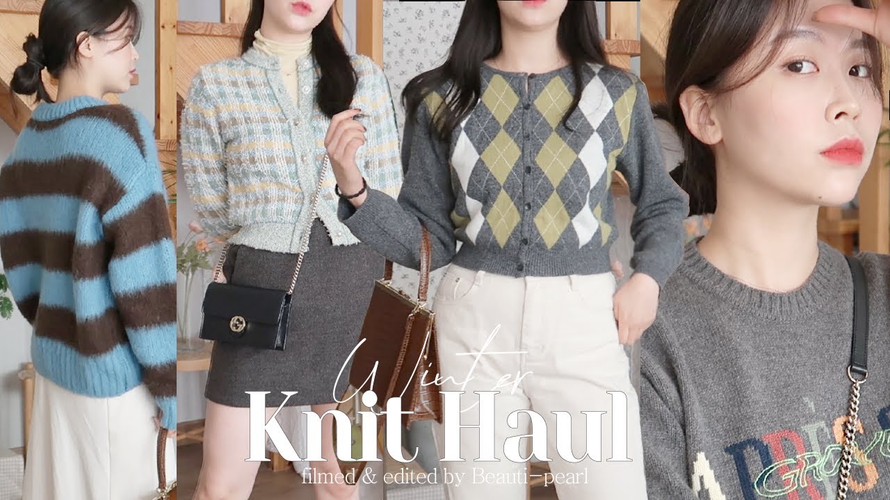겨울이니까〰️따숩고 폭신폭신한 10가지 니트 하울🧶Winter Knit Haul (겨울 패션 하울/ 그로브 스토어/ 니트 추천/ 겨울 룩북｜진주PEARL)