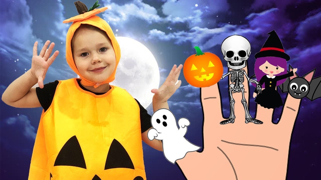 Halloween Finger Family Song | Pumpkin Finger Family Nursery Rhymes