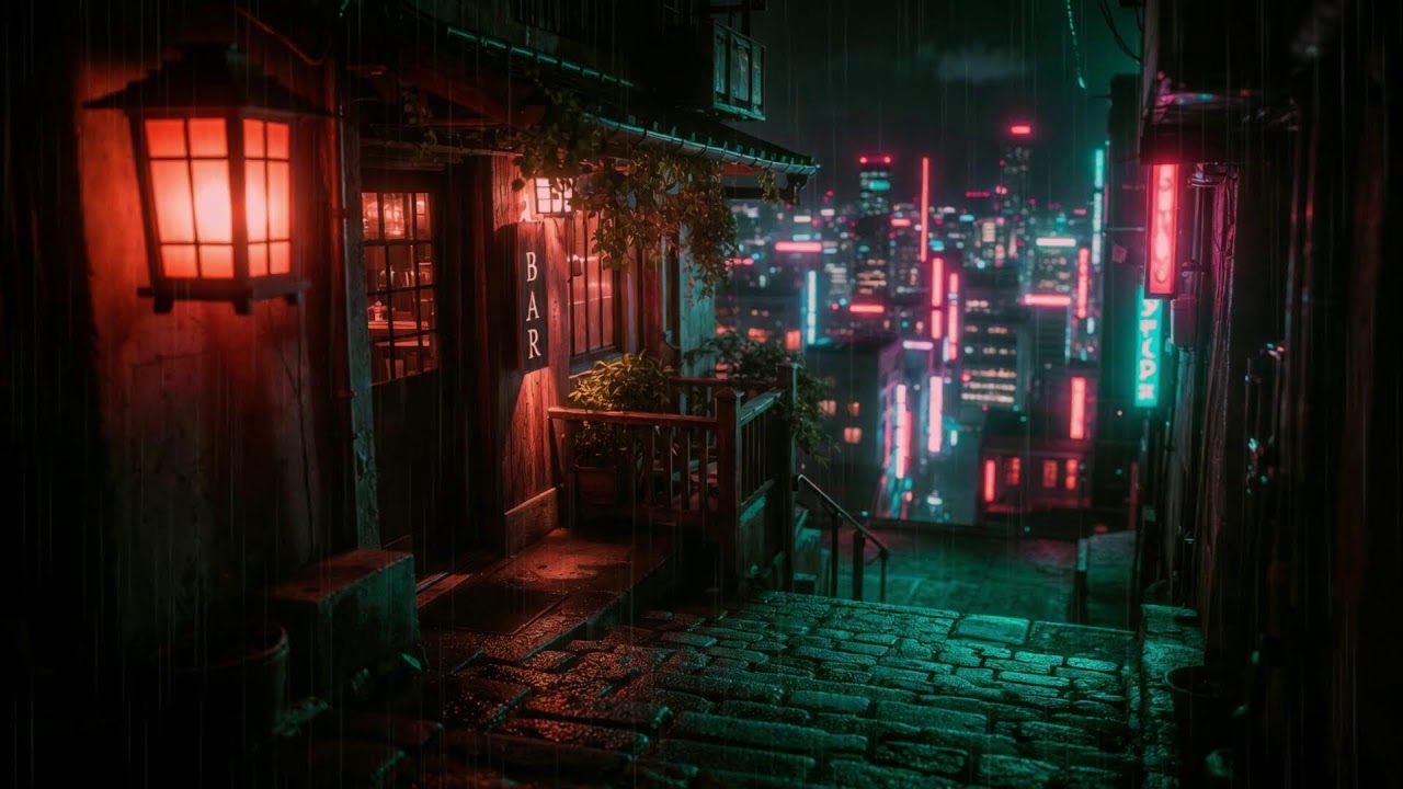 Rainy City Lights Japan | Nostalgic Lofi Sound