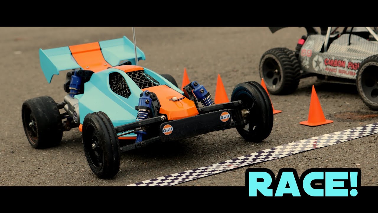 RC Car Drag Race: Tamiya Gulf Fighter vs. Reely Carbon Fighter | Cinematic RC Racing  | RC Showdown