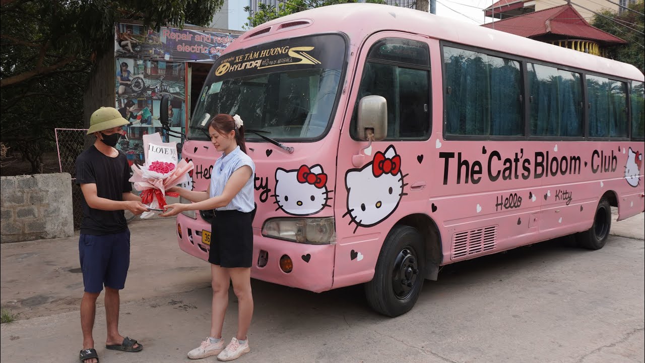 Genius Girl's Challenge: Completely restore a 29-seat Hyundai(County) car into a mobile (KTV) room.