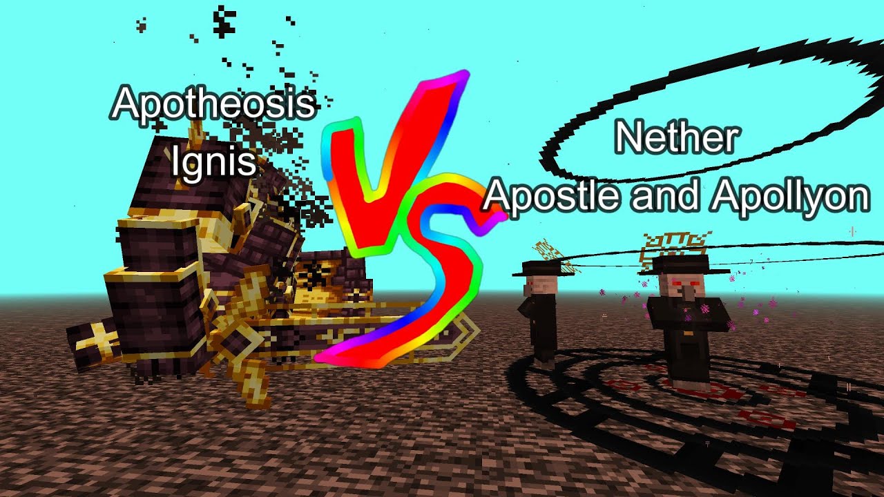Apotheosis Ignis vs Nether Apostle and Apollyon  Minecraft  Mob Battle