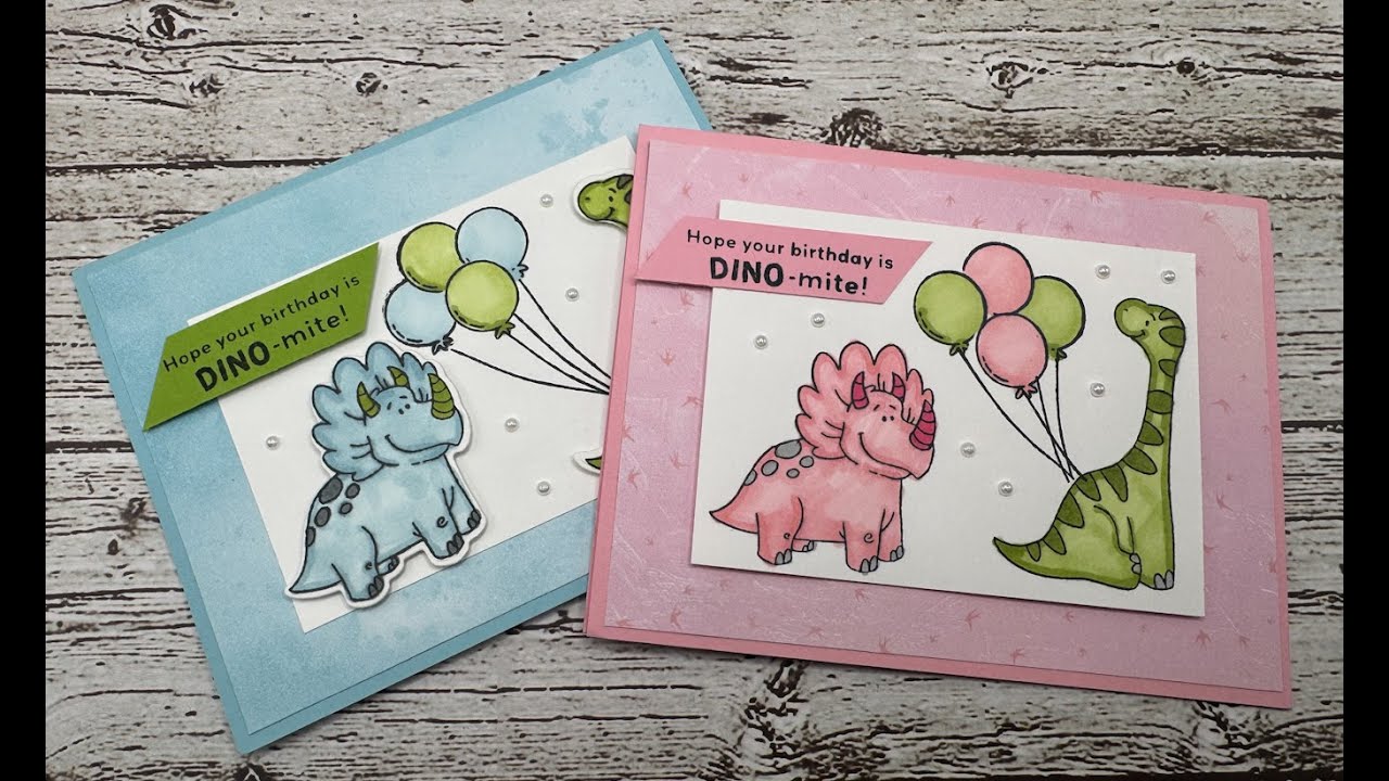 Darling Dinos Easy Kid Card- Stampin Up