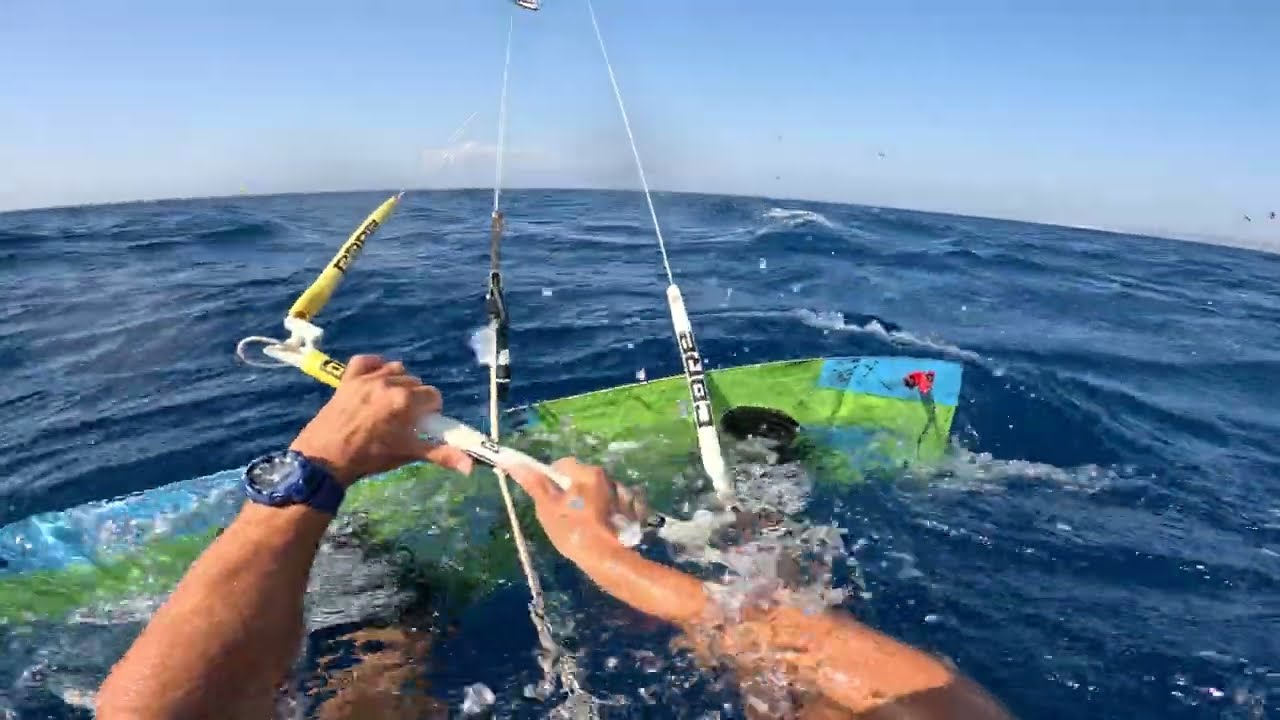 4K kitesurfing Rhodes 25 aug 2023