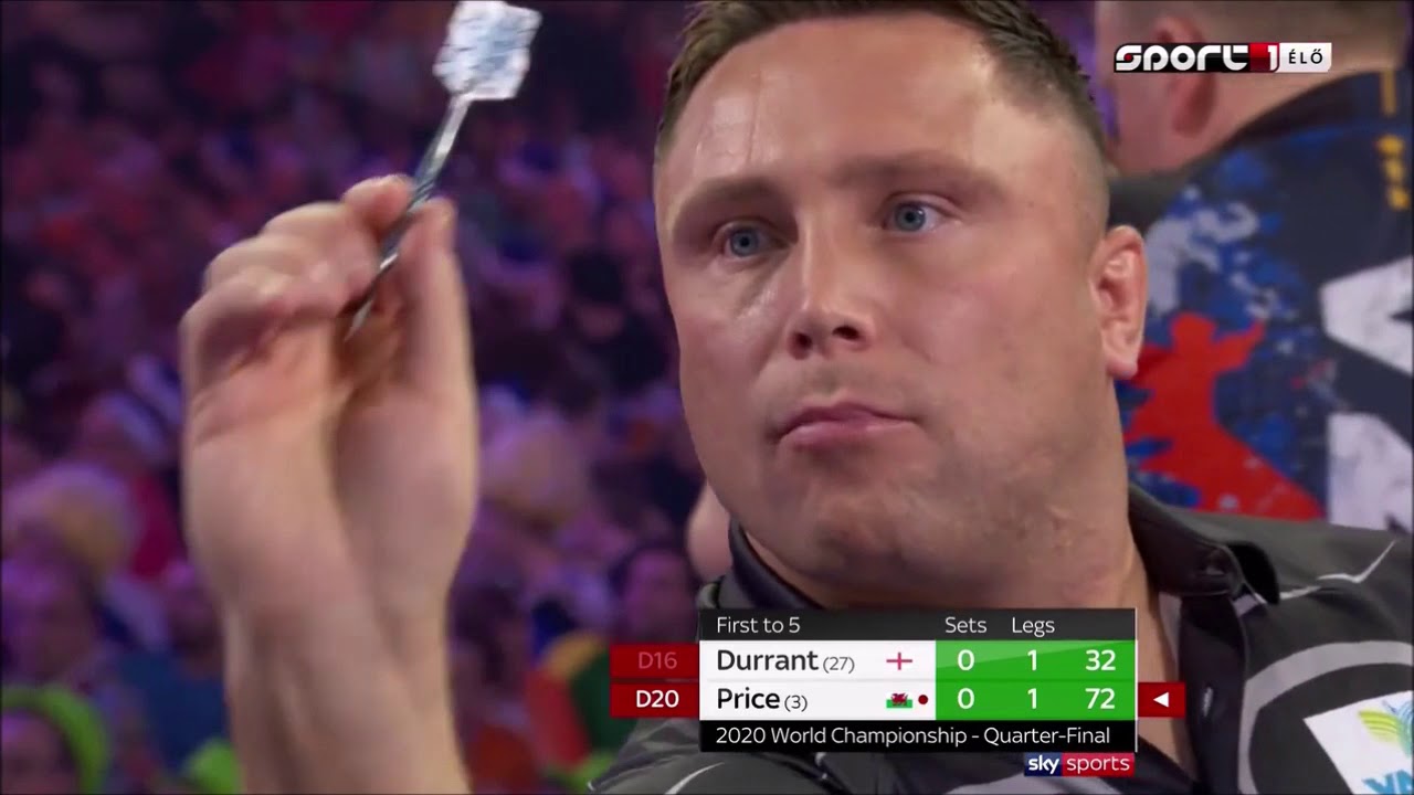 92) Glen Durrant vs Gerwin Price 2020 PDC World Darts Championship 2019.12.29 Negyeddöntő QF