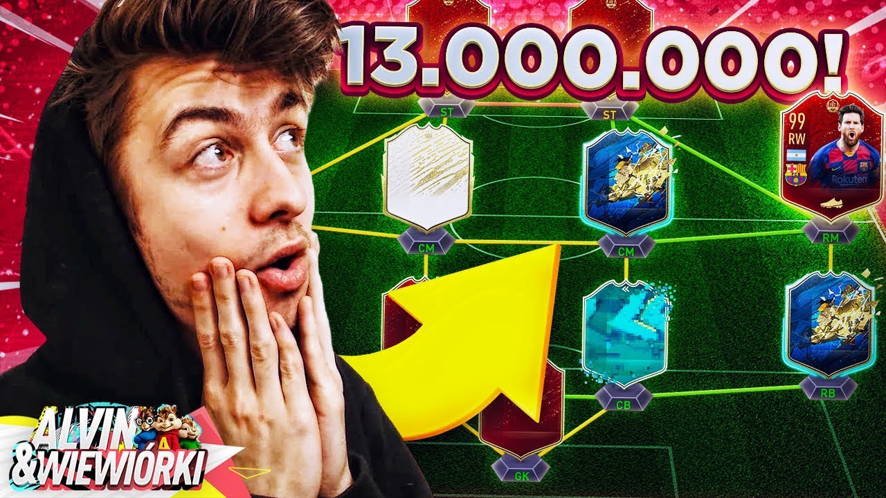 M&Oacute;J NOWY SKŁAD ZA 13 MILION&Oacute;W z 99 TOTS MESSIM! FIFA 20: ALVIN I WIEWI&Oacute;RKI [#54]
