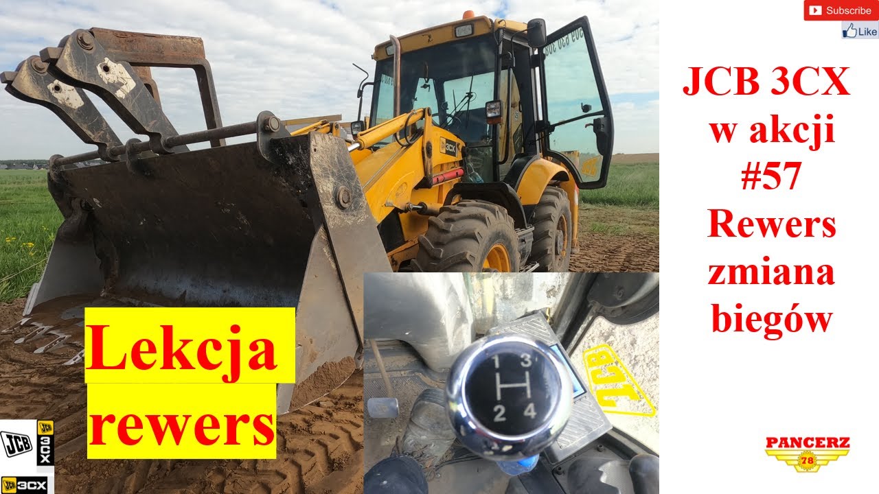 JCB 3CX w akcji. #57 Rewers i zmiana biegów. Lekcja o rewersie.  Instrukcja operatora.