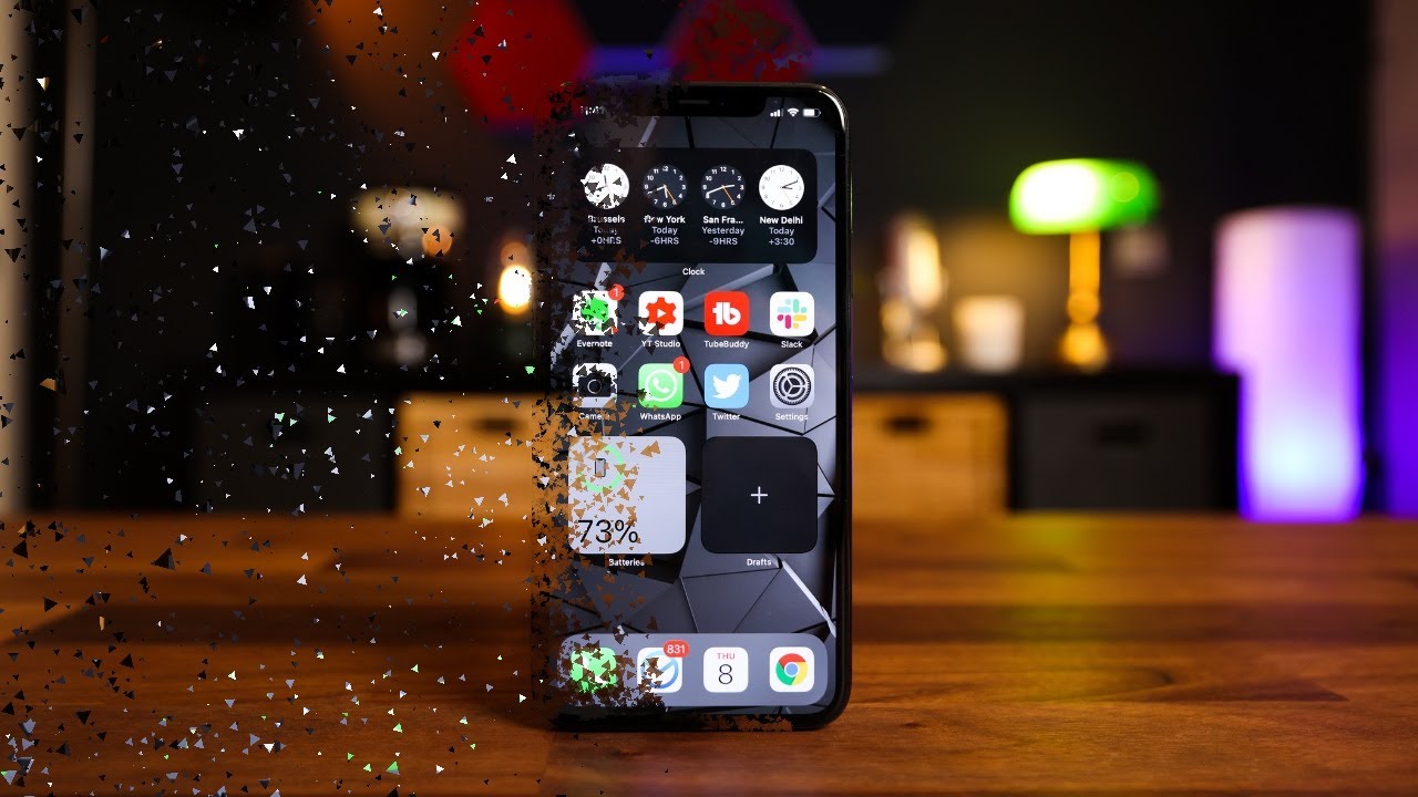 A YouTuber's iOS 14 homescreen setup