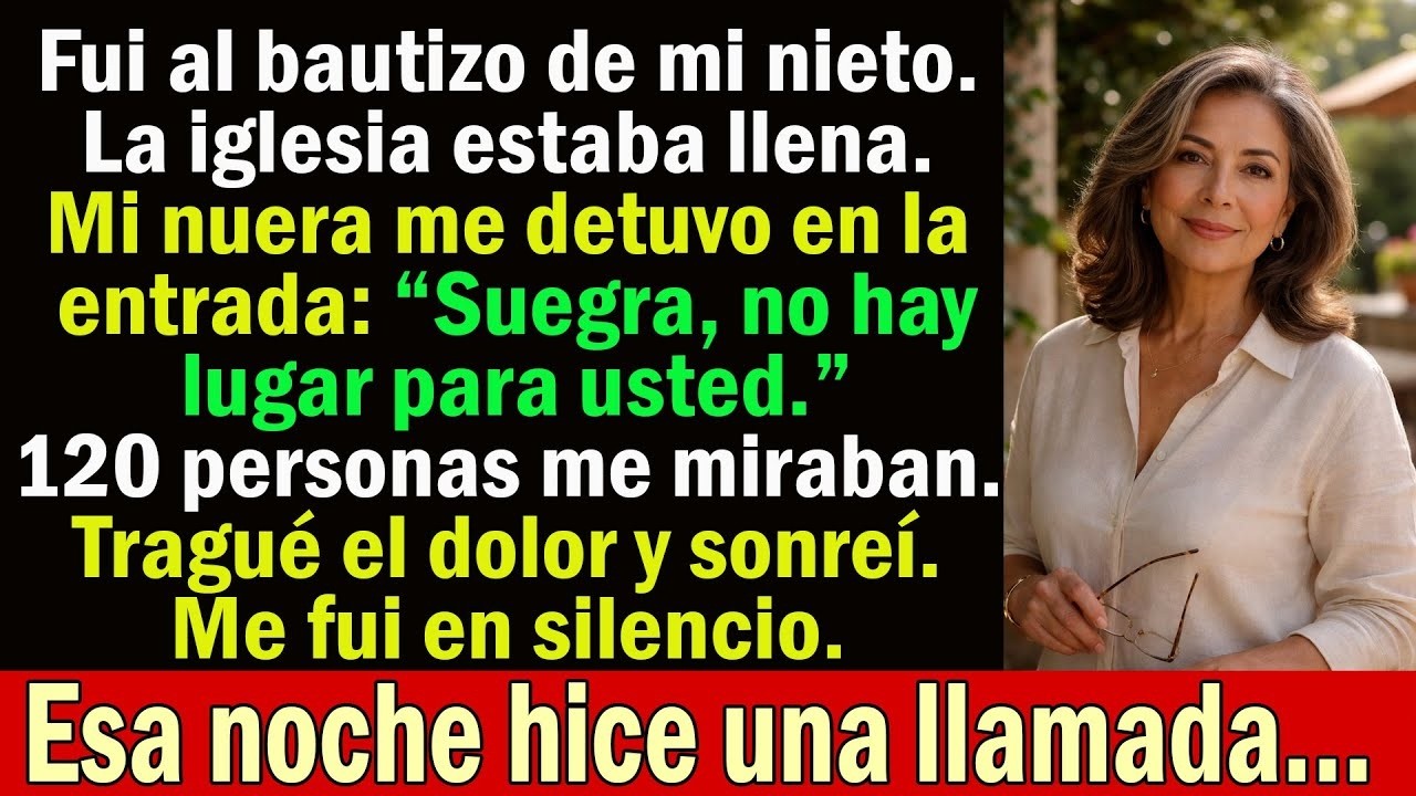 Mi nuera me echó del bautizo： “No hay lugar para usted” — Sonreí, volví a casa y esa noche…