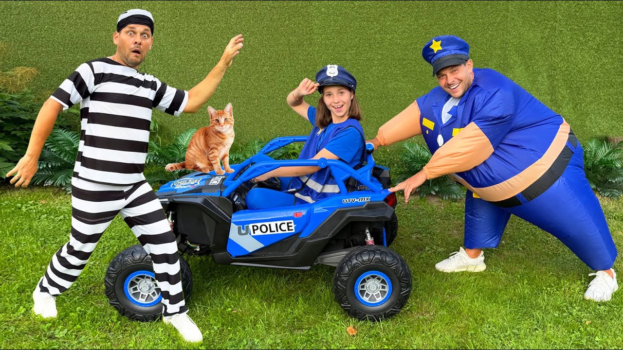 The thief stole the kitten! Fun police adventures with Sofia and friends