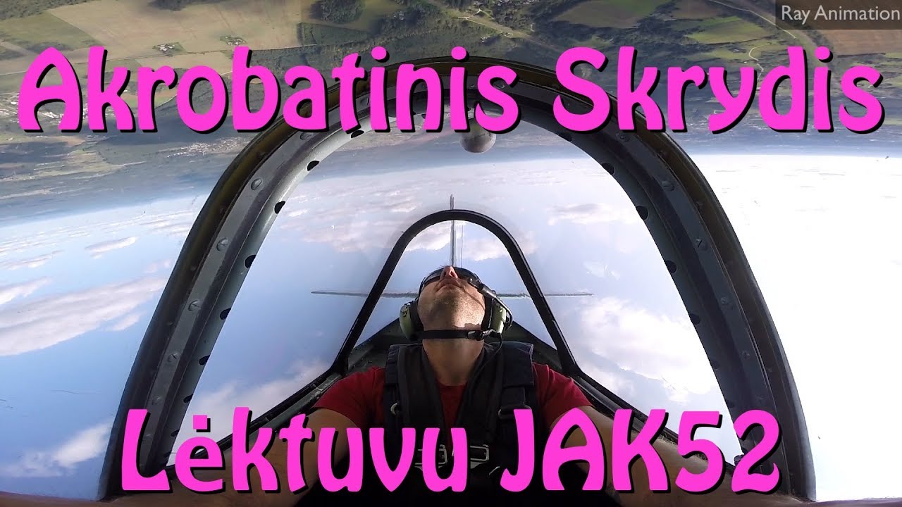 Akrobatiniai skrydžiai lėktuvu JAK52 Nerealus Akrobatinis skrydis