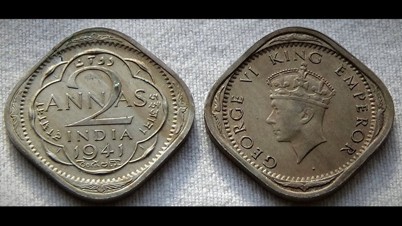 2 Annas - George VI,  British India 1941