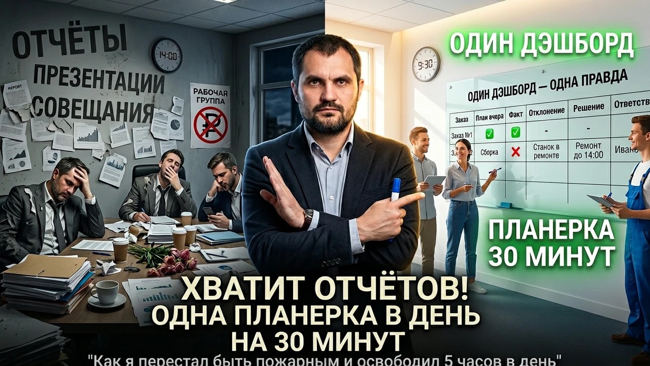 ХВАТИТ ОТЧЕТОВ! Как планерка на 30 минут заменит вам 6 часов совещаний за день
