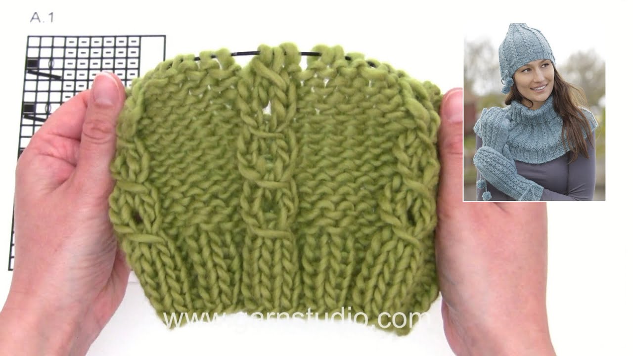 How to knit A.1 in DROPS 164-38