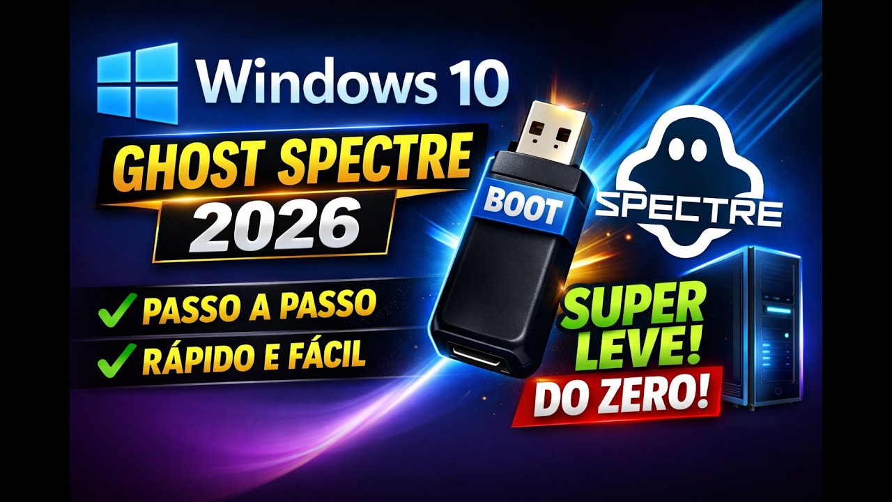 WINDOWS 10 GHOST SPECTRE 2026 SUPER LEVE! COMO INSTALAR DO ZERO (GUIA COMPLETO)