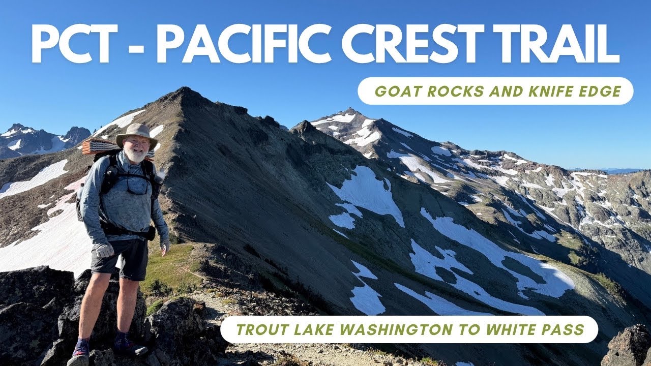 PCT - Pacific Crest Trail in Washington from Trout Lake to White Pass over Goat Rocks Knifes Edge
