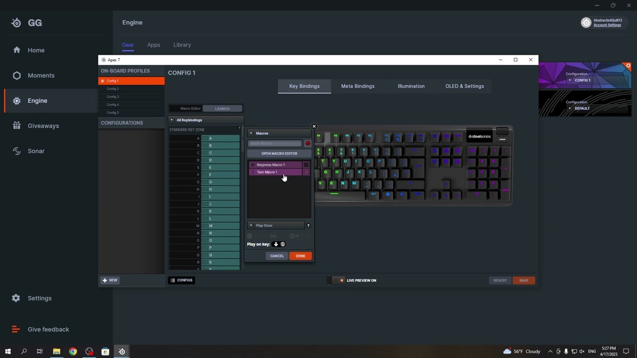 Учебник по макросам Steelseries Apex 7 | Как создать и использовать макросы