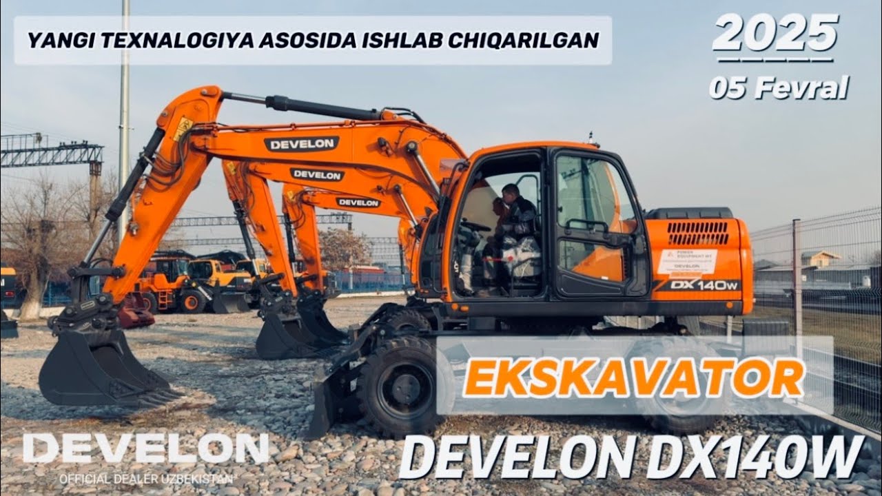 DEVELON DX140W Ekskavatorini mijozga topshirdik #excavator #topvideo2025 #top #develon