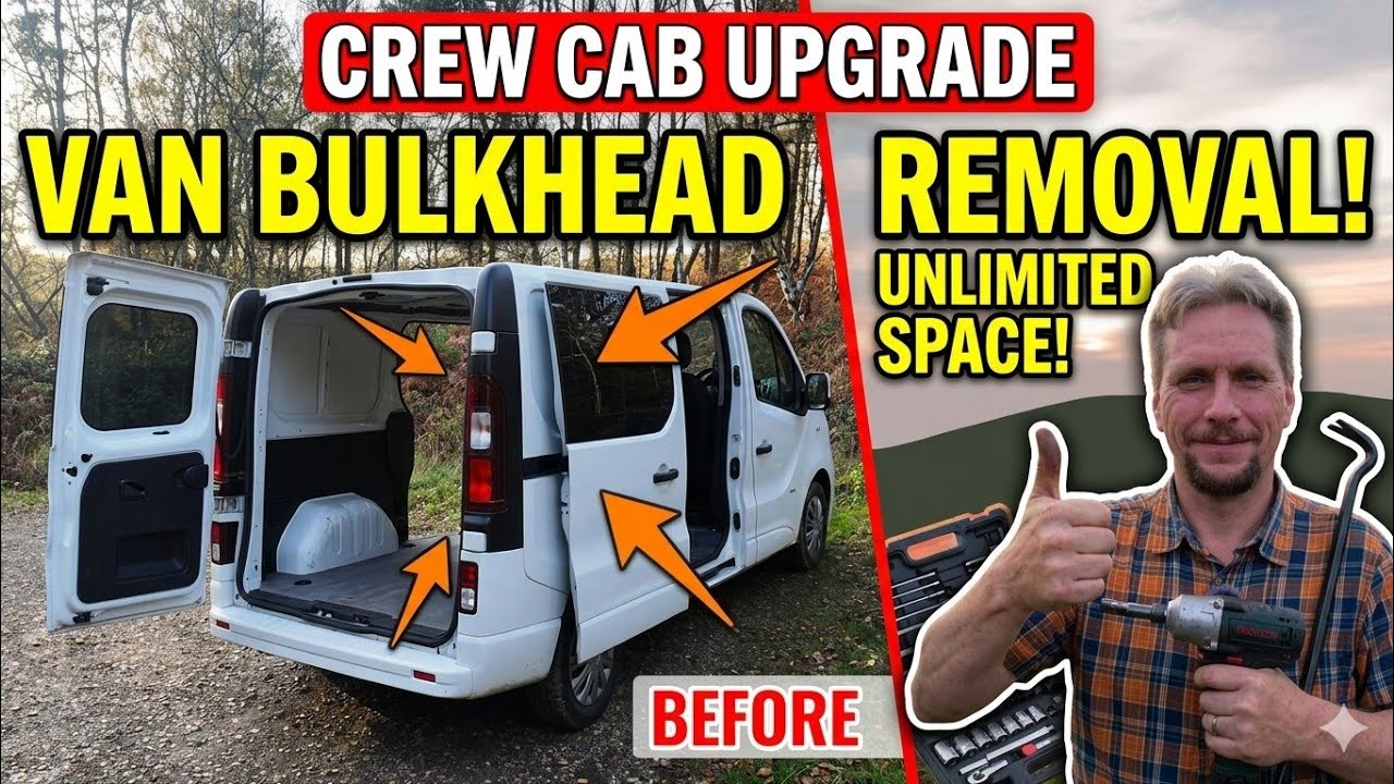 Переделка кемпера своими руками: снятие перегородки и задних сидений с Vauxhall Vivaro Crew Cab (...