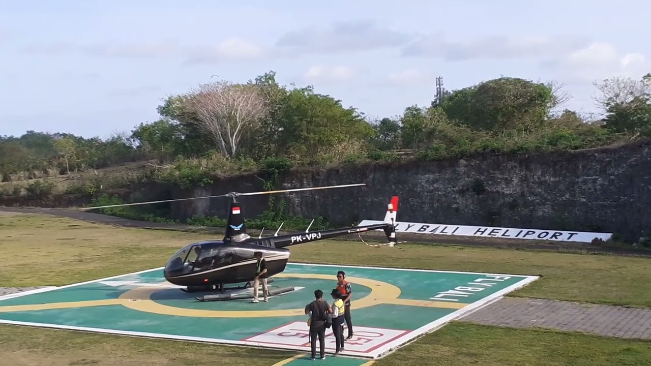 Come & Fly Helicopter Robinson R66 At Fly Bali Heliport Amazing Fly Experience In BALI
