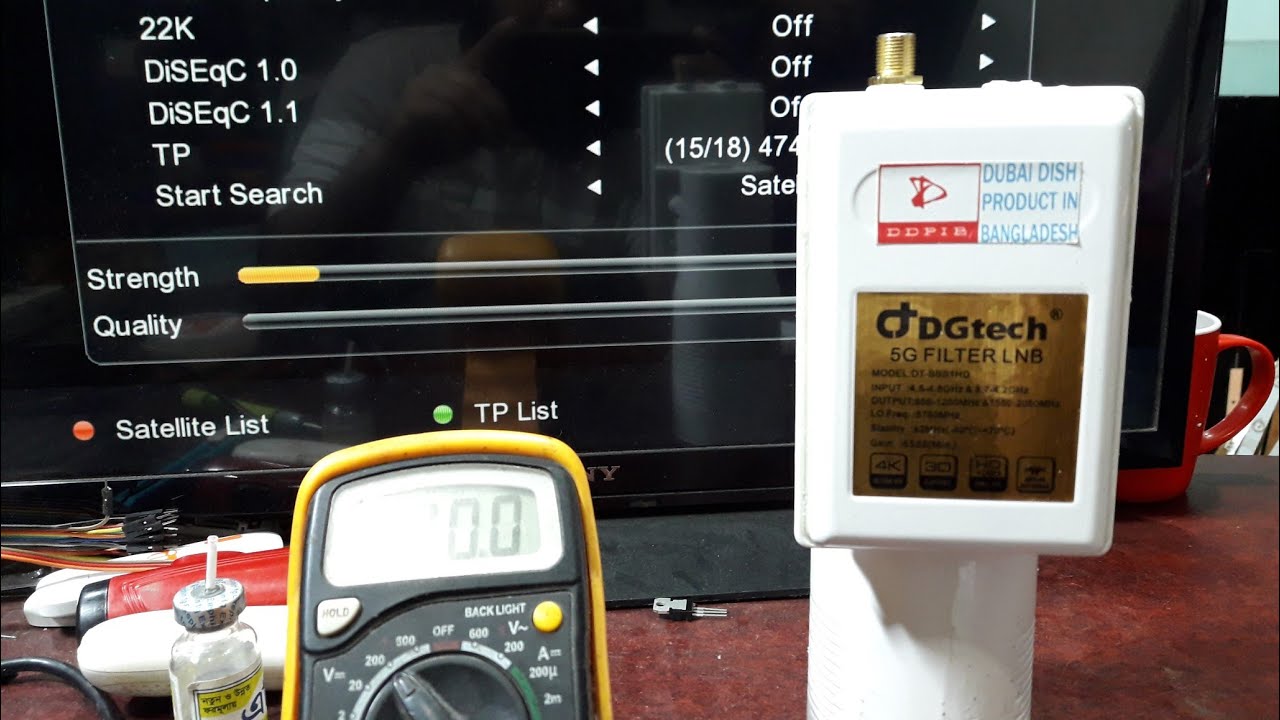 DG tech 5G Filter LNB. DT-BBS1HD. input : 4.5-4.8GHz & 3.7-4.2GHz. problem NO signal. solved LA7806