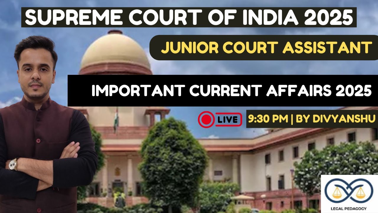 Supreme Court Junior Assistant 2025 | JCA GK | GK FOR JCA 2025