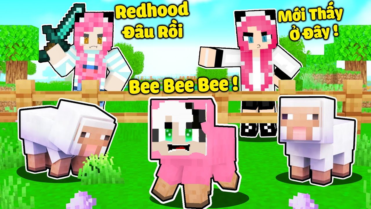 REDHOOD THỬ THÁCH 24GIỜ HACK TRỐN TÌM CÙNG TEAM TRONG MINECRAFT*REDHOOD TROLL MỀU TRỐN TÌM GIẢ BLOCK