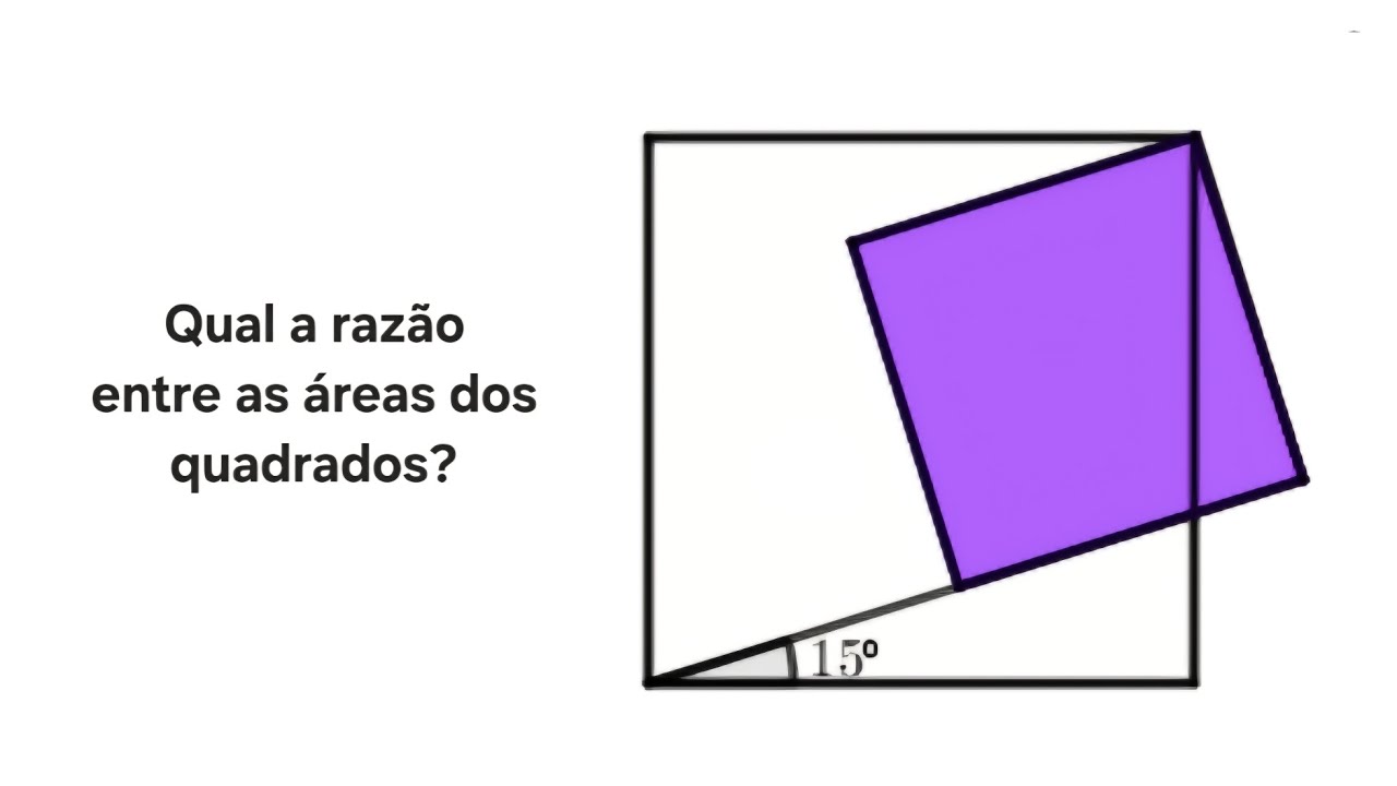 Encontre a razão entre as áreas dos quadrados menor e maior, nessa ordem.