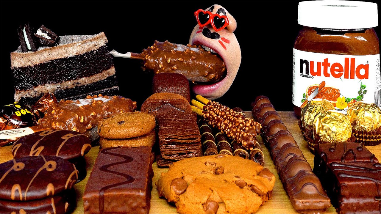 MUKBANG Chocolate desserts, 초콜릿 디저트 먹방, ช็อคโกแลต, s&ocirc; c&ocirc; la, チョコレート, cokelat EATING SOUNDS