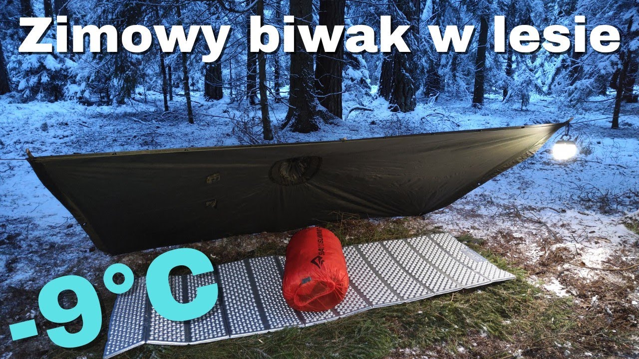 Zimowy biwak w lesie. Mróz, ognisko i mało sprzętu. #bushcraft