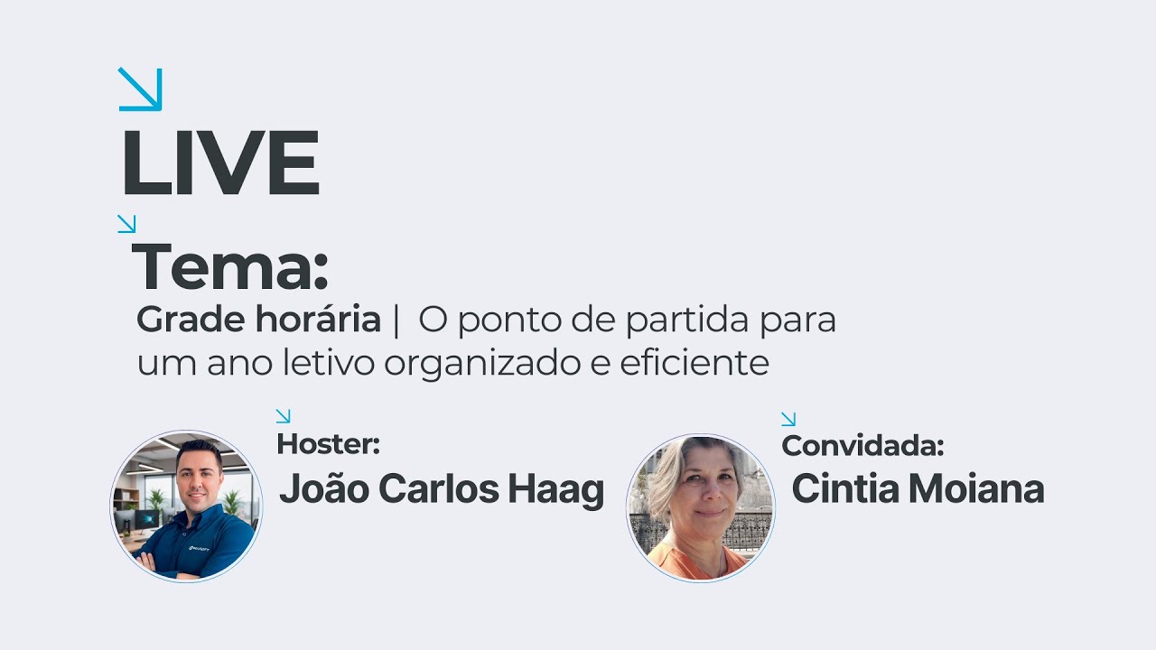 LIVE | Grade horária: O ponto de partida para um ano letivo organizado e eficiente com Cintia Moiana