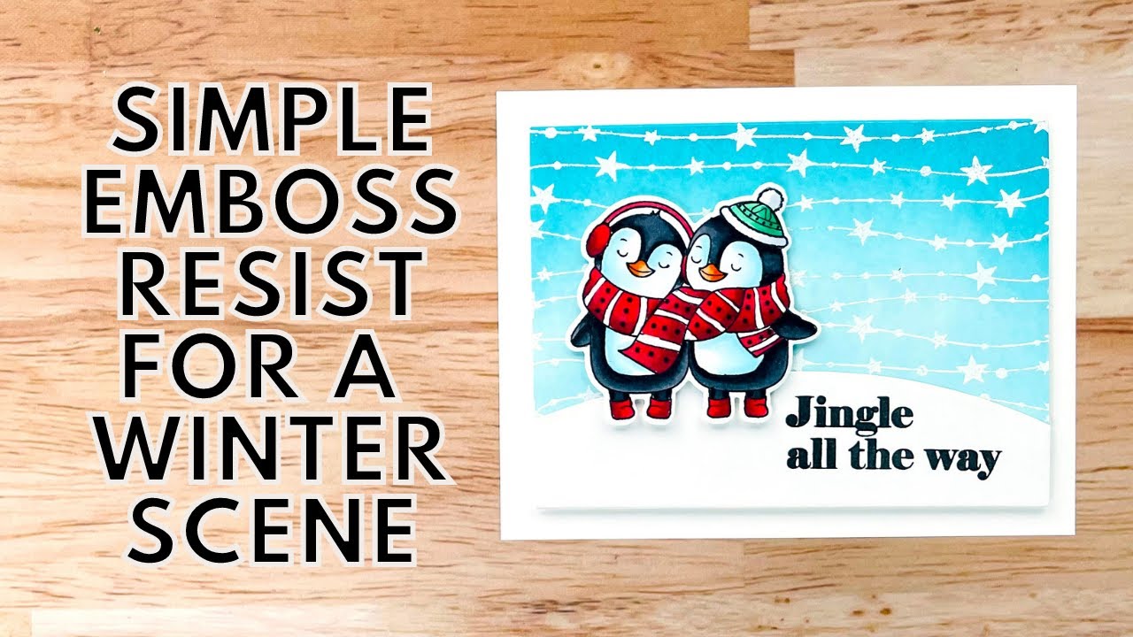 Gina K. Designs Joyful Holiday Kit : Creating a Simple Winter Scene Using Emboss Resist
