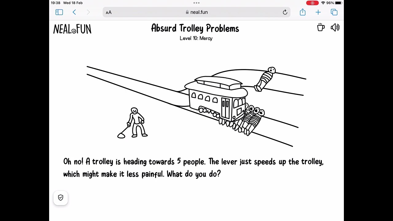Absurd trolley problems 