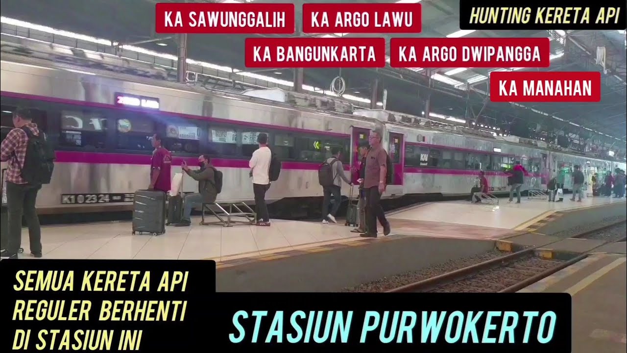 HUNTING KERETA API DI STASIUN PURWOKERTO, JAWA TENGAH | SALAH SATU STASIUN TERBESAR DI INDONESIA !!