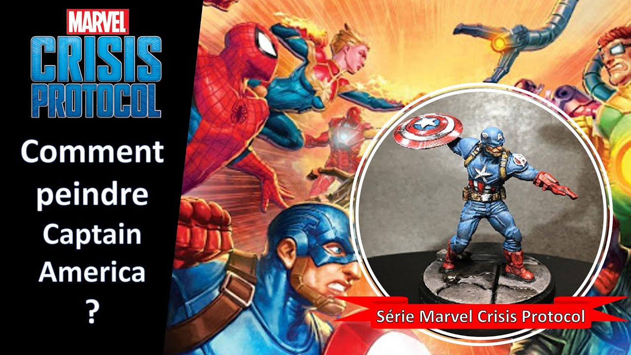 Comment peindre Captain America de Marvel Crisis Protocol - Apprendre la peinture sur figurine