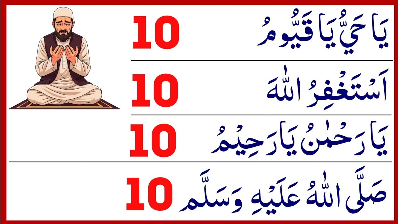 Ya Hayyu ya Qayyum | Astaghfirullah Al Azeem | Ya Rahman Ya Raheem | La Ilaha illallah 