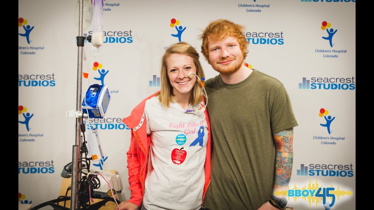 Ed Sheeran Hangs Out With Patients At Seacrest Studios