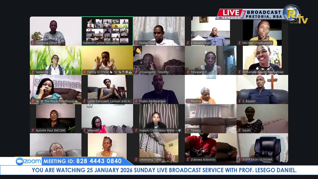 25 JANUARY 2026 SUNDAY LIVE BROADCAST SERVICE WITH PROF. LESEGO DANIEL PART 1