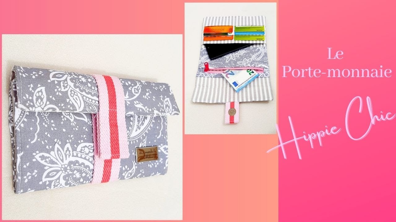 Tuto #diy #recyclage de chutes de tissu pour coudre le Porte-monnaie Hippie Chic 🥰