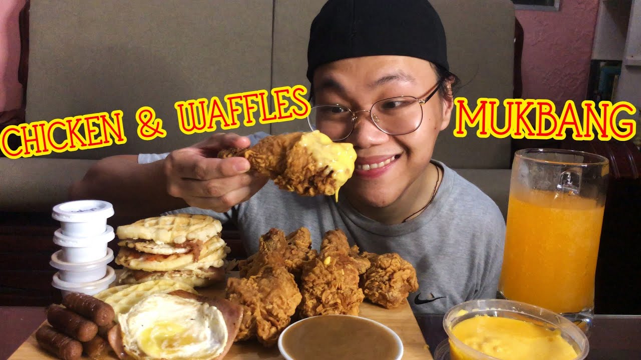 CHICKEN & WAFFLES MUKBANG