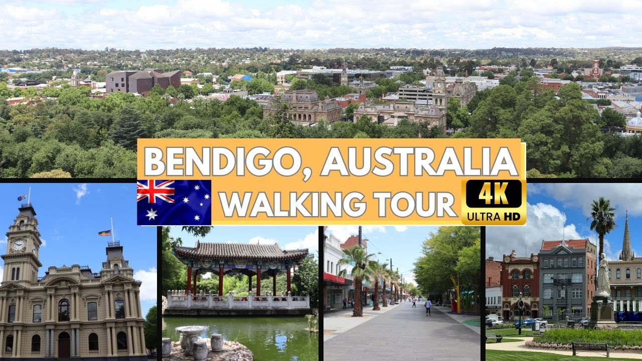 Bendigo, Australia Walking Tour | 4K 60FPS