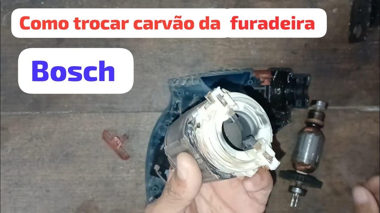 como trocar carvão da furadeira bosch, como retirar o carvão da furadeira bosch,