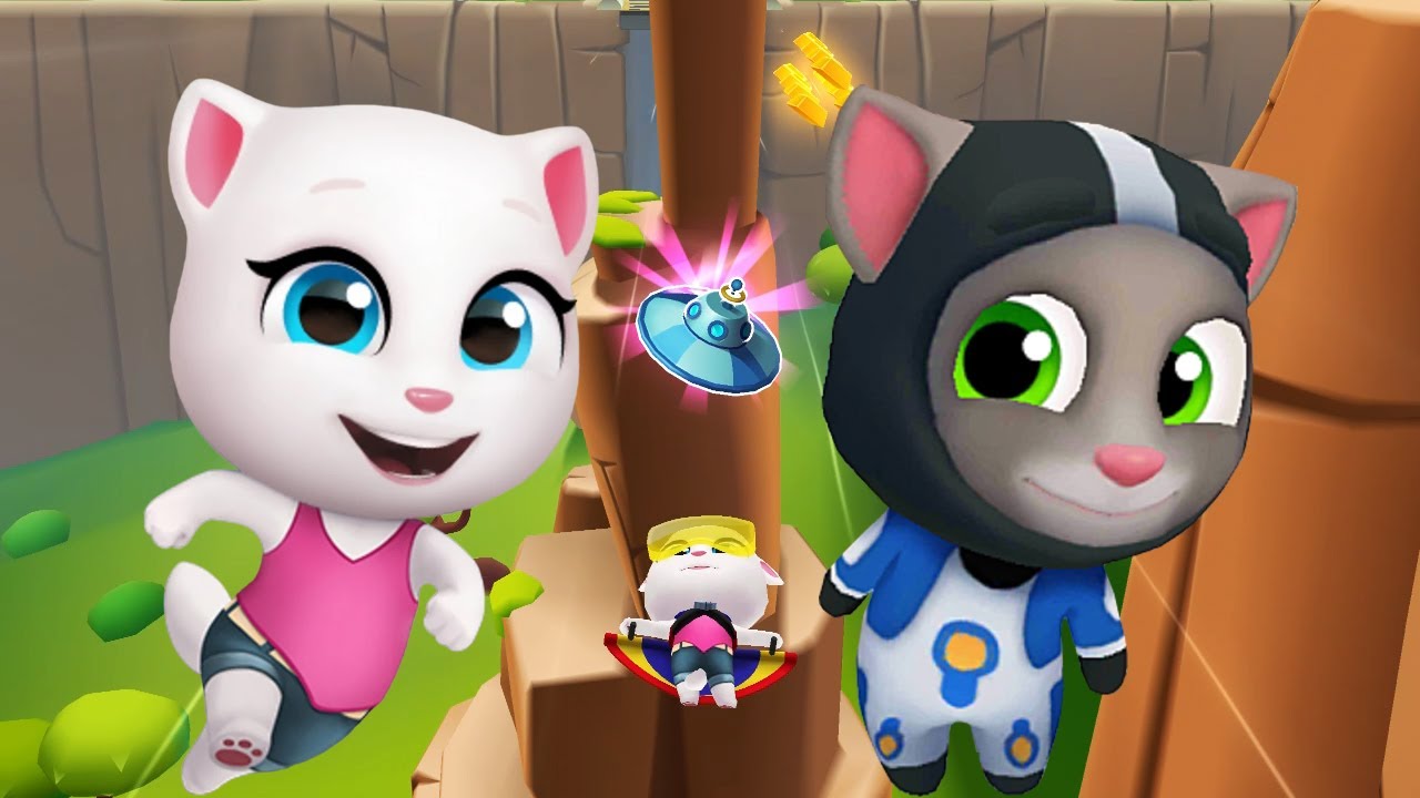 Talking Angela Vs Astronaut Tom - Talking Tom Gold Run