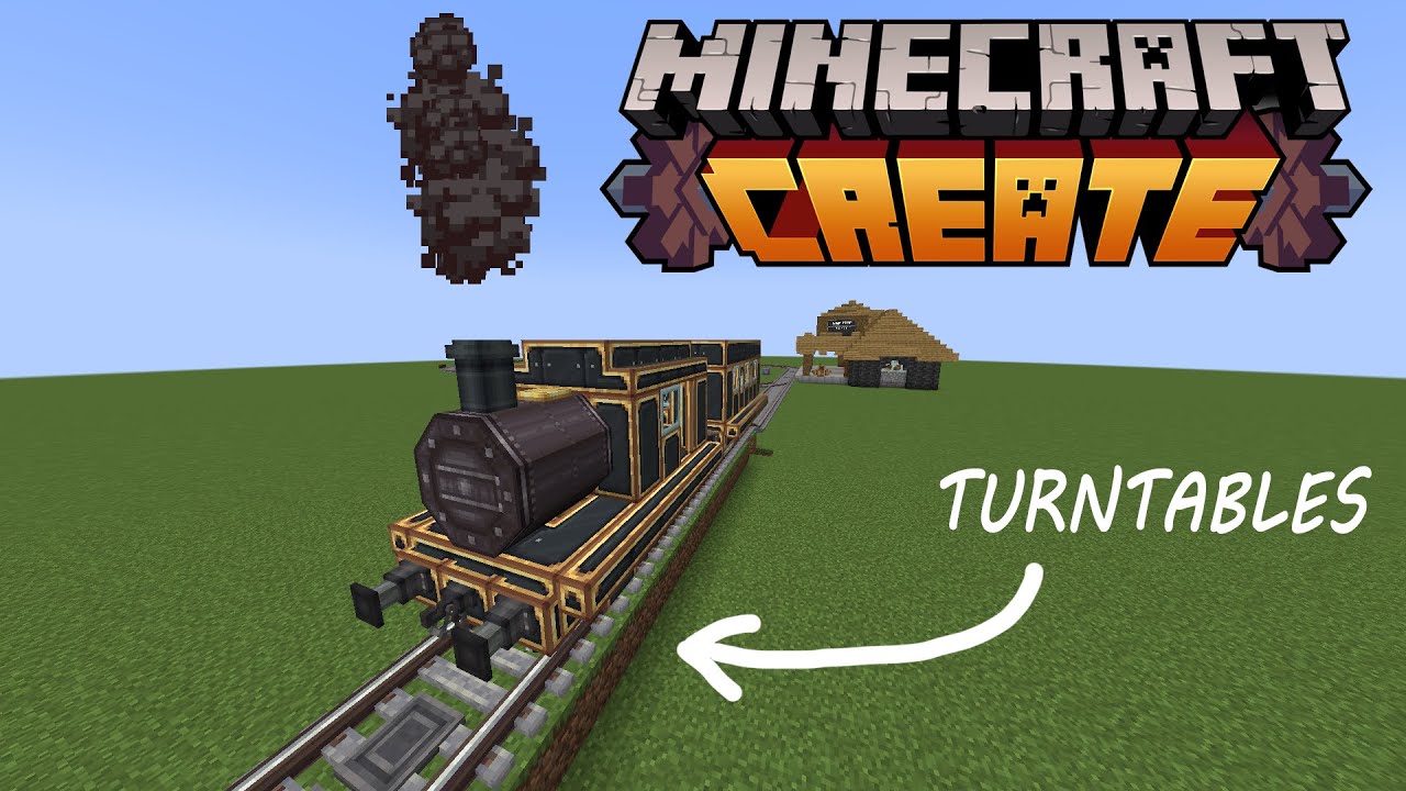 How to make a Turntable for Trains in Minecraft Create Mod