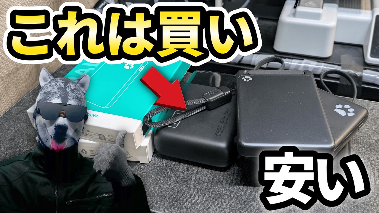 【Amazon高評価】INIUってどうなの？格安モバイルバッテリー4種を実測したら意外な結果に！【コスパガジェット】