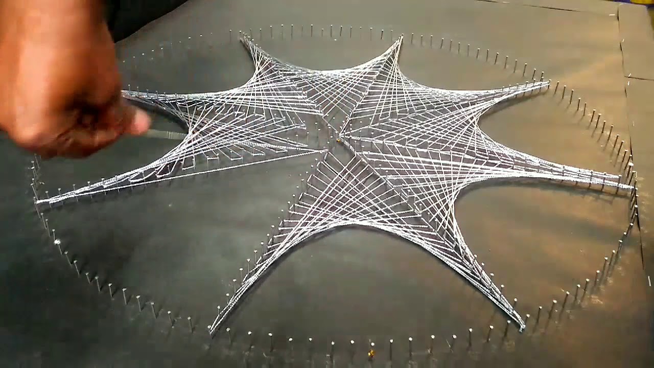 String art | simple geometric pattern | string art idea