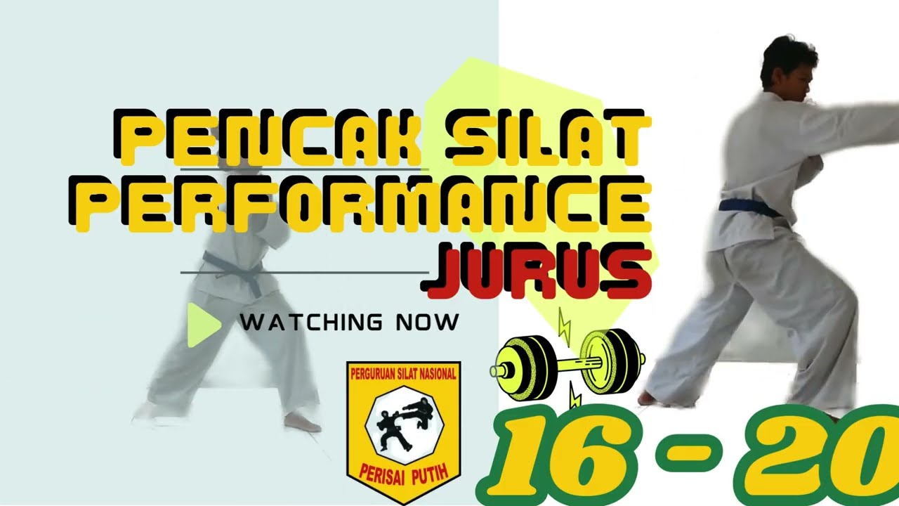 Pencak Silat Performance JURUS 16 sampai 20 PERGURUAN SILAT NASIONAL PERISAI PUTIH INDONESIA