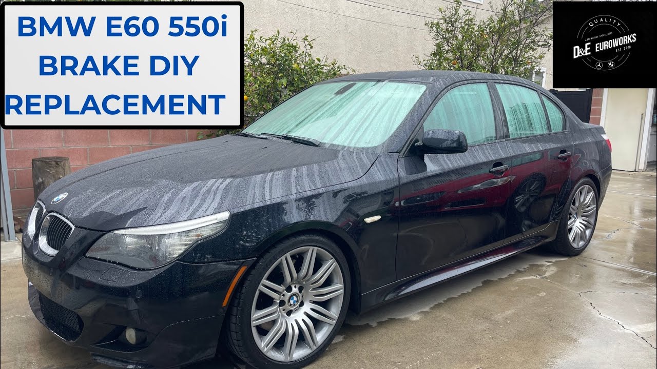 Замена тормозных колодок и роторов BMW E60 550i M SPORT 2008 года. Руководство по самостоятельной...